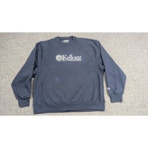 Kellogg School Of Management Sweatshirt Men's Extra Large Blue Retro Academia